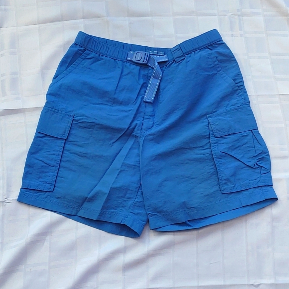 Lands End Blue Cargos Style Shorts Size Medium